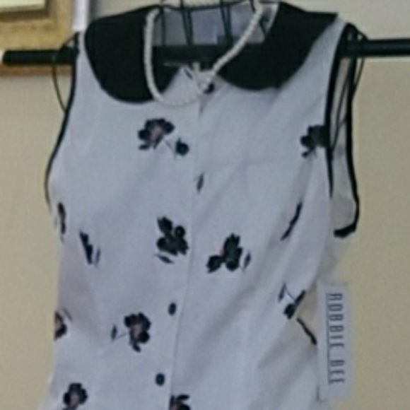 Robbie Bee Dress Vintage style White with black size 10 - Picture 6 of 9